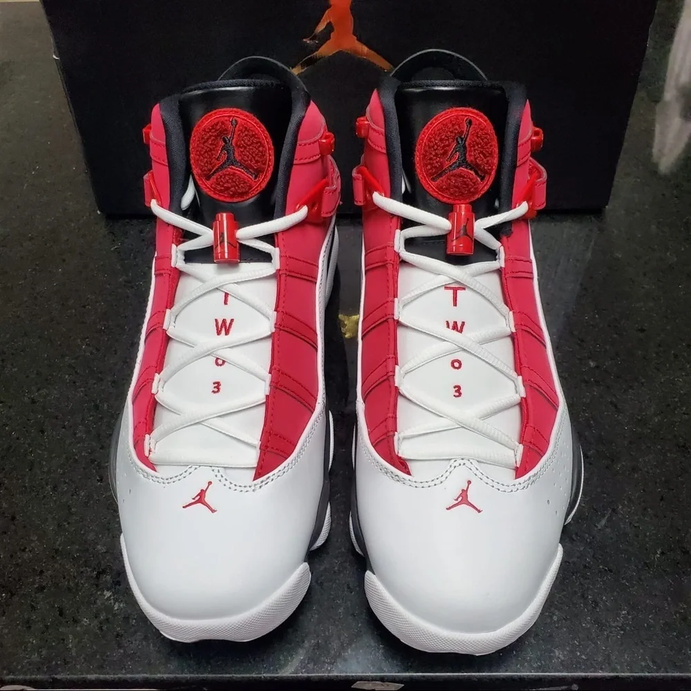 Sz 11.5 Air Jordan 6 Rings 'White Carmine'